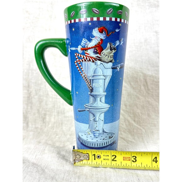Vintage Department 56 Latte Coffee Mug Christmas Eve 20 Ounces NIB - Picture 8 of 10
